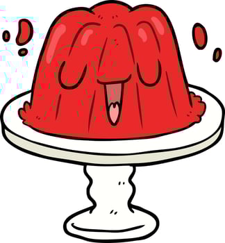 Cartoon cute jelly vector