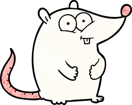 cartoon white rat vector
