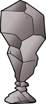Vector balanced rocks in cartoon style