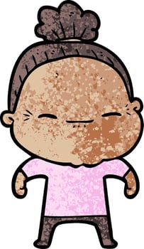 Vector woman character in cartoon style