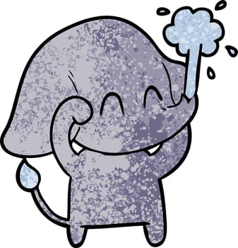 Vector elephant character in cartoon style