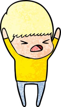 Vector boy character in cartoon style