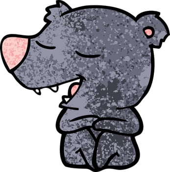 Vector bear character in cartoon style
