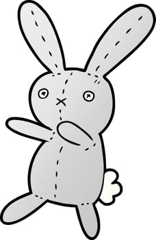 cartoon stuffed bunny vector