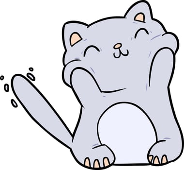 Vector cat character in cartoon style