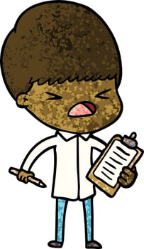 Vector boy character in cartoon style