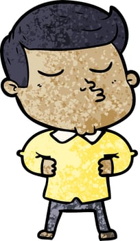 Vector man character in cartoon style