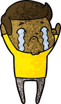 Vector man character in cartoon style