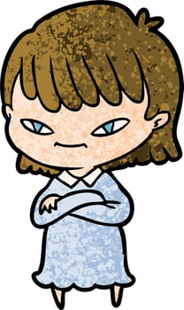Cartoon girl character vector