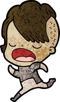 Vector woman character in cartoon style