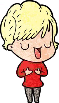 Vector woman character in cartoon style