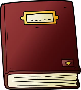 Cartoon cute old book vector