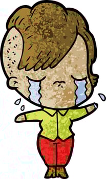 Cartoon woman character vector