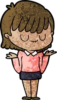 Cartoon woman character vector