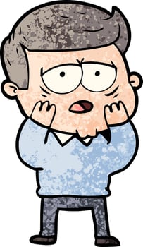 Cartoon man character vector