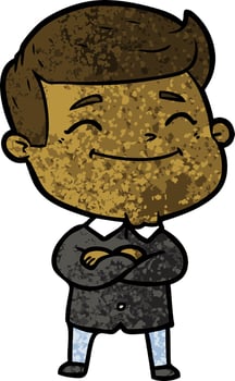 Vector man character in cartoon style