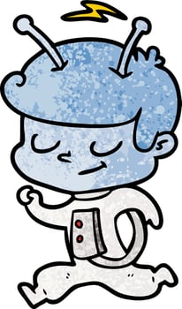 Vector alien character in cartoon style
