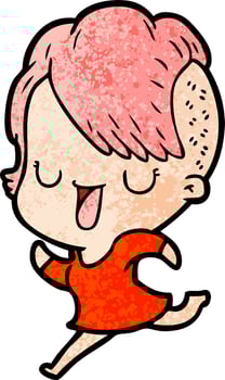 Vector woman character in cartoon style