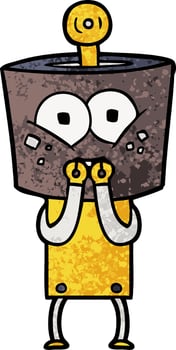 Vector robot character in cartoon style