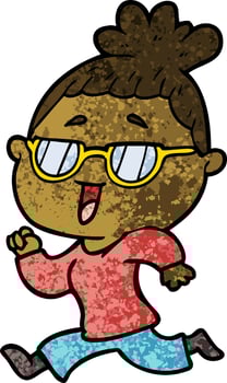Vector woman character in cartoon style
