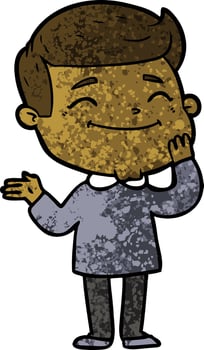happy cartoon man vector