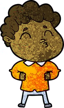cartoon man pouting vector