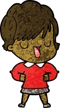 cartoon woman talking vector