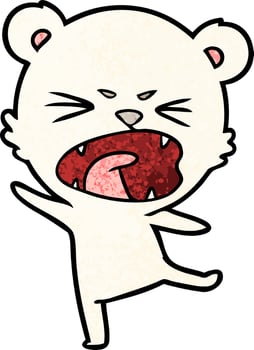 angry cartoon polar bear vector