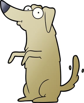 cartoon happy dog vector