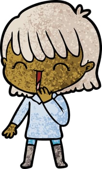 cartoon woman character vector