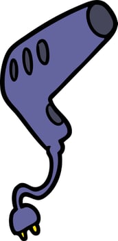cartoon hair dryer vector