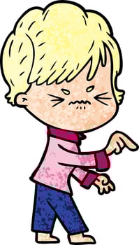 cartoon frustrated woman vector
