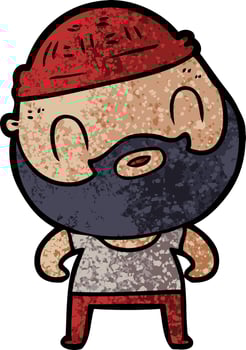 cartoon bearded man vector