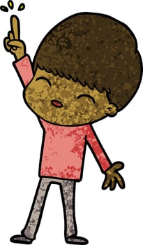 happy cartoon boy vector