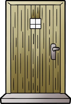 cartoon wooden door vector