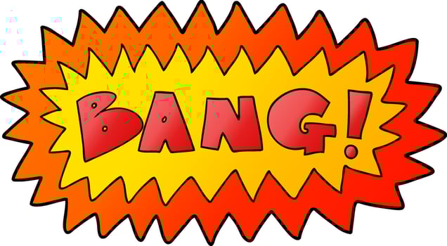 cartoon bang symbol vector
