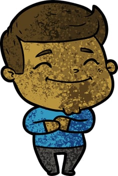 happy cartoon man vector