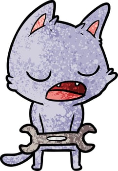 talking cat cartoon vector