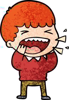 cartoon laughing man vector