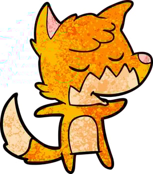 friendly cartoon fox vector