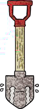 cartoon crying shovel vector