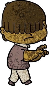 cartoon boy with untidy hair vector