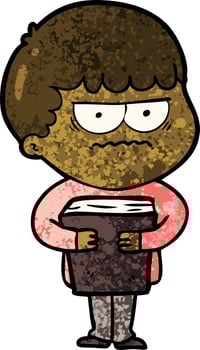cartoon annoyed man vector
