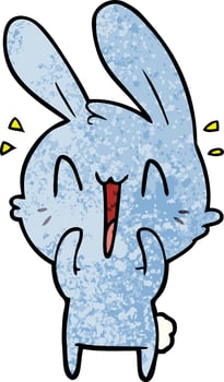 cute cartoon rabbit vector