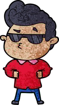 cartoon cool guy vector