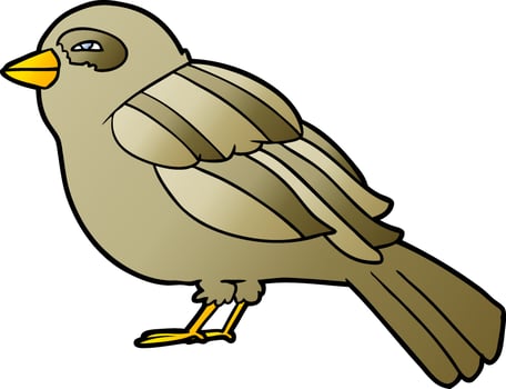 cartoon doodle character bird vector