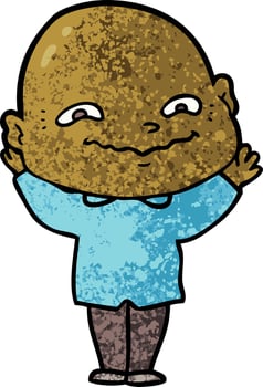 cartoon creepy guy vector