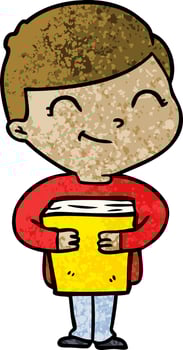 cartoon boy smiling vector