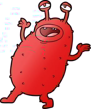 cartoon alien character vector