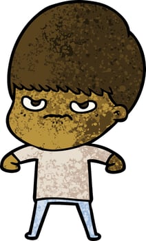 cartoon angry boy vector